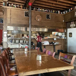 Dining room and kitchen