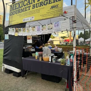 a mexican food stand