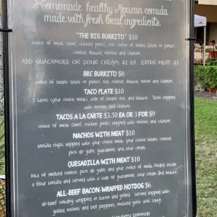 Short and sweet menu of LA-inspired  taqueria foods