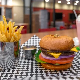 Specialized Hamburger Options with Fries
