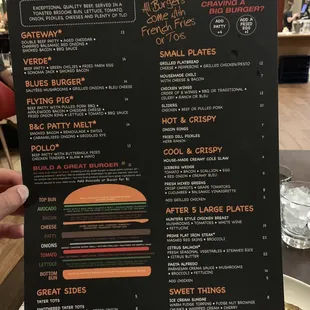 Food menu (front).
