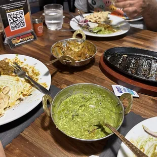 Methi Chaman and Chicken Chettinadu
