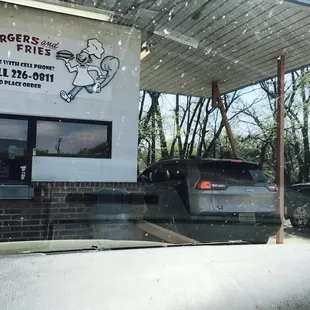 Drive-thru is busy all day long every day..