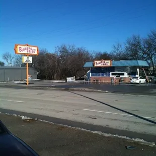 an empty parking lot