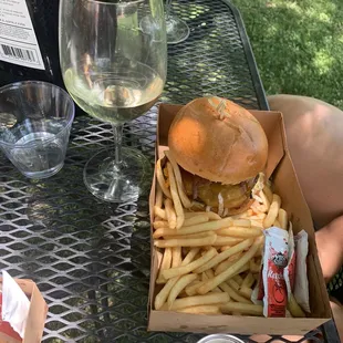 a glass of white wine