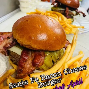 a plate of french fries
