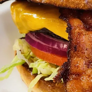 bacon, lettuce, tomato, and cheese