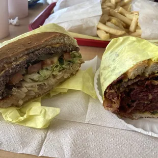 Cheeseburger &amp;Pastrami Sandwich