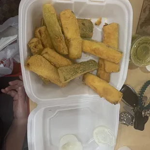 A large order of fried Zucchini