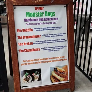 a sign on the sidewalk