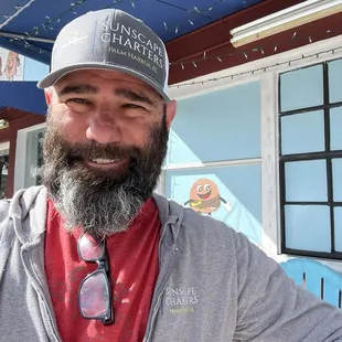 Waiting on a delicious Cuban Sandwich and powdered Beignet!