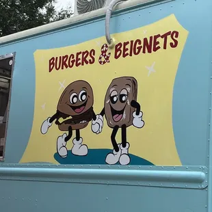 a blue food truck