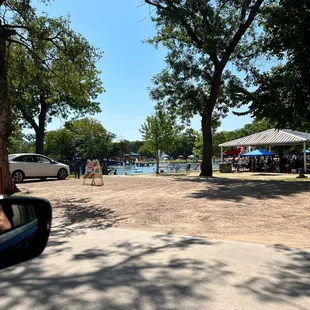 View of the lake as soon as you drive in