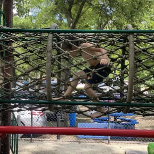 Part of the kiddie splash park area