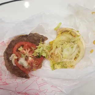 The burger was terrible