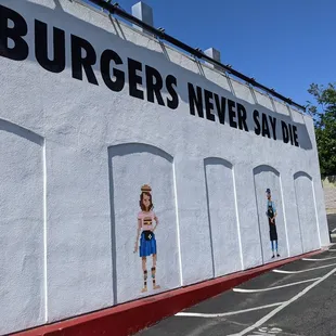 Mural facing the parking lot