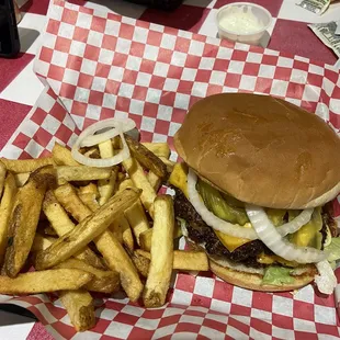 Double brisket burger.