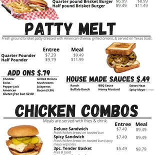 burgers, menu