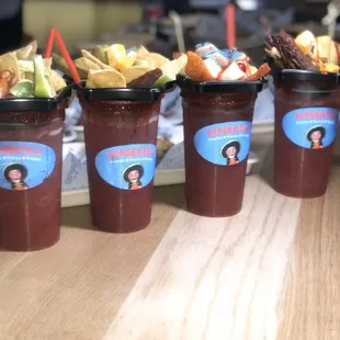 Michelada selections at Burgerteca!