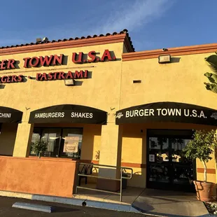 the front of the restaurant