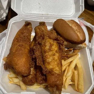 Fried fish dinner - do not recommend