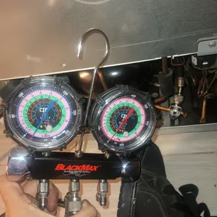 Found the unit running deep in a vacuum on the low side.