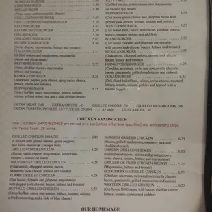 Updated menu