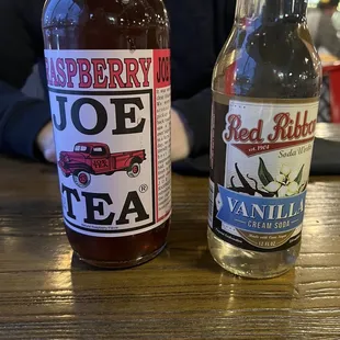 Raspberry tea &amp; vanilla cream soda
