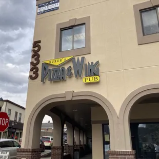 The outside of the Pub.