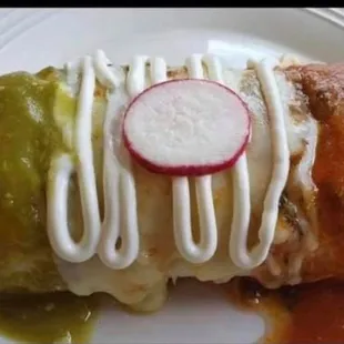 Mexican wet burrito
