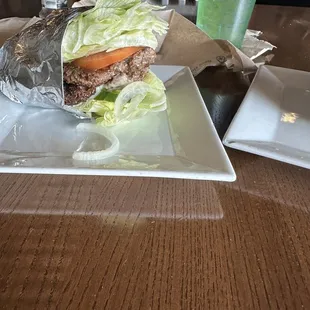 Double patty lettuce wrap