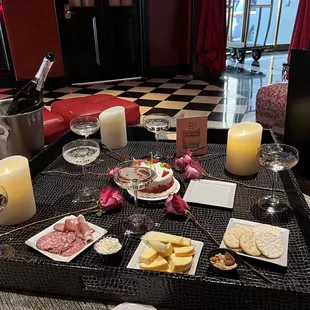 Charcuterie - was given to us in to go box but we dressed it up for a mini birthday celebration