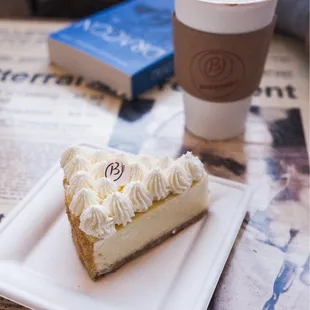 Cheesecake and hot chocolate