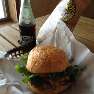 Great burger! Try the double meat for the meat lover!