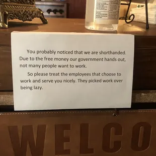 Be friendly to your server she was lovely :)