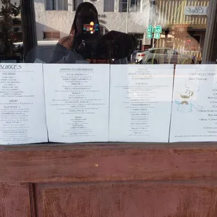 Menu in window