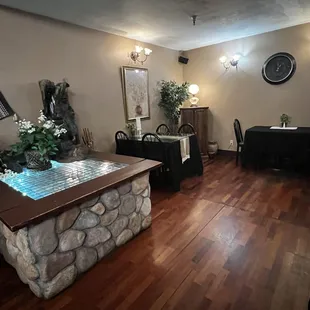 interior, sushi and sashimi