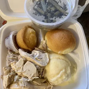 Turkey and dressing meal - to go