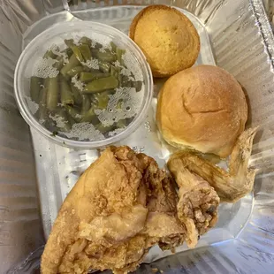 Fried chicken meal - to go