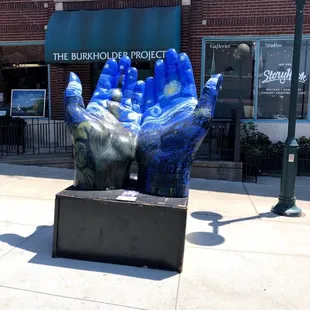 Public art in front of the gallery