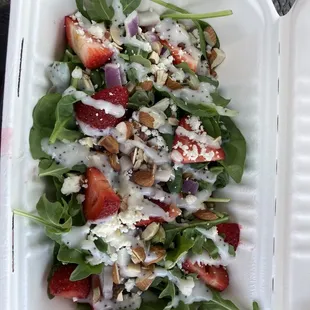 Strawberry almond salad