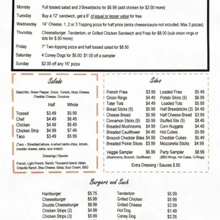 Menu Back