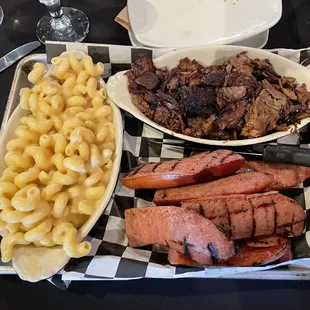 Pick 2 platter (this is brisket and kielbasa)