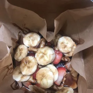 Strawberry and Banana Nutella Waffle