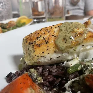 Overdone halibut