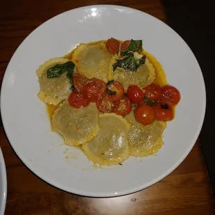 Portobello mushroom raviolis