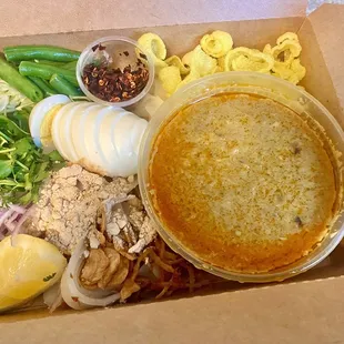 Nan Pya Thoke yumminess! There's a good amount of noodles under there :)