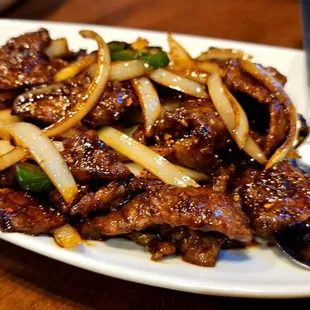 Beef dried chili with basil