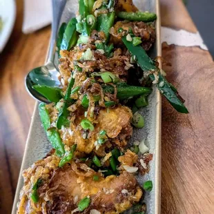 Garlic and Pepper Chicken Wings. Extremely crisp and meaty!
