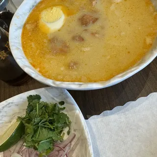 Burmese Coconut Chicken Noodle Soup